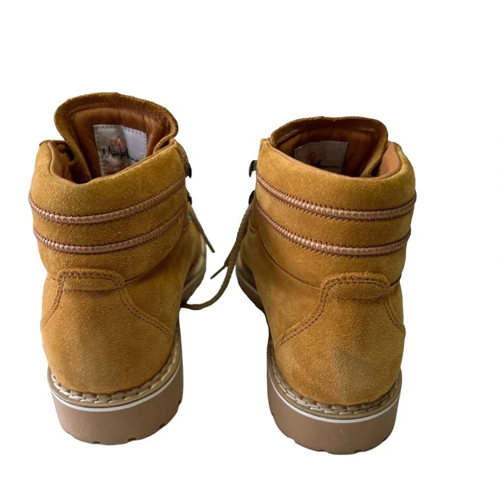La Montelliana 1965 Alce Suede Hiking Boots Italy Lug Sole Size 37 US 7 NWOB